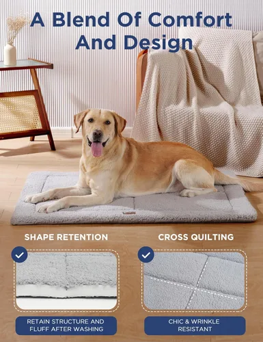 Miniatura 4 de Cama para perros medianos y pequeños, reversible y lavable, antideslizante, tapete para mascotas, forro polar suave y espuma de alta densidad