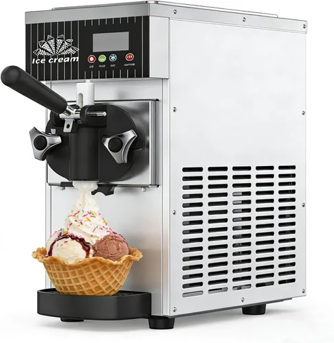 Miniatura 10 de Ice Cream Machine, Soft Serve Machine, Maquina De Helados, with LCD Control Panel and 3 Ice Cream Molds, 2.5l + 1l Capacity, 4-5kg/H, Adjustable