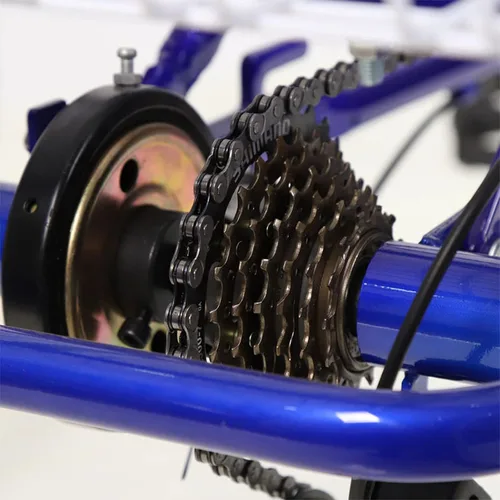 Miniatura 5 de Triciclo para adultos de 24 pulgadas, bicicleta de tres ruedas de 7 velocidades con cesta grande, bicicletas cómodas para recreación, compras