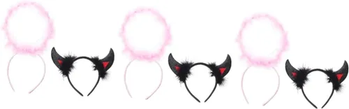 NOLITOY 18 Pcs Halloween Headband Ox Horn Buckle Devil Horns Headband Horn Cosplay Headband Devil Headband Kids Hair Accessories Angel Headdress