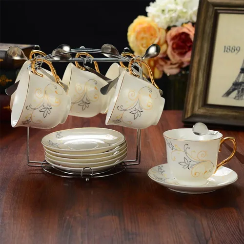 Miniatura 7 de YY YEARCHY Soporte para Tazas de Café, Soporte para Tazas de Espresso Estante Secador de Tazas Soporte Escurridor de Tazas Árbol Metálico para Tazas