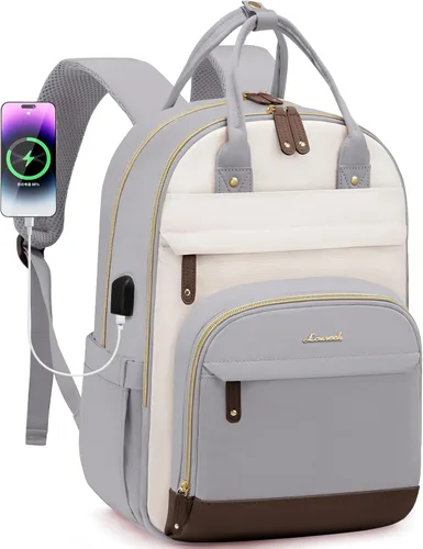 Miniatura 34 de LOVEVOOK Mochila para mujer, mochila para laptop de 15.6 pulgadas, mochilas escolares, bolsa antirrobo, bolsa antirrobo impermeable