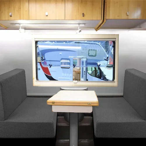Miniatura 5 de EFELIM Fundas de cojín elásticas para cabina de comedor de autocaravana, funda elástica para sofá de 2 asientos, protector de muebles para caravana