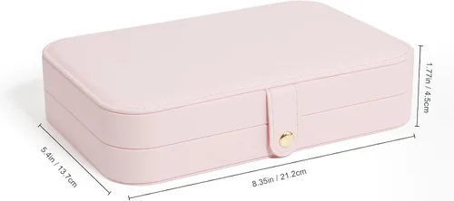 Miniatura 5 de V-LAFUY Organizador de viaje de joyería, joyero de viaje, organizador de joyas de viaje, cajas de joyería de viaje para mujeres, joyero portátil