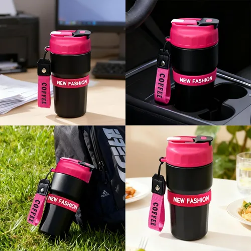 Miniatura 8 de Toycol Vaso térmico con aislamiento térmico, taza de viaje magnética 2 en 1 de acero inoxidable para té y café, botella de agua a prueba de fugas