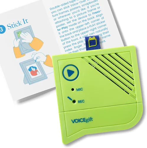 Voicegift Voice-Over® Mini Grabadora de Voz para Marco de Fotos, Mini Grabadora de Voz con Reproducción de Audio y Grabadora Digital para Marco de