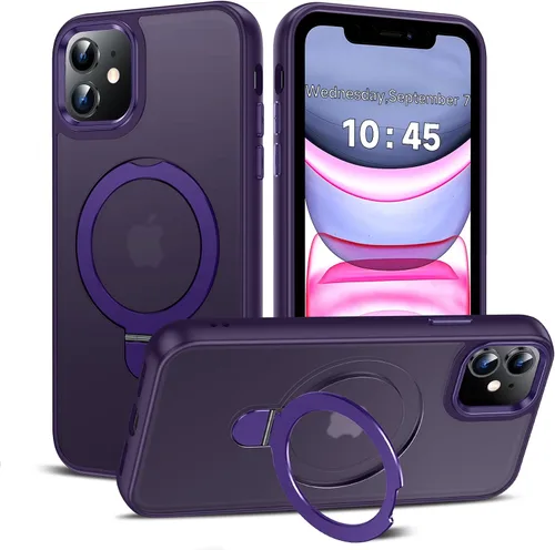 Miniatura 15 de LeYi para iPhone-13 Funda/iPhone-14 Fundas: con soporte para MagSafe i Phone 13Funda con anillo magnético iPhone14 iPhone13 Cubierta Funda para Negro