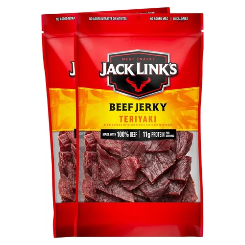 Miniatura 12 de Jack Link's Carne Seca de Res, Dulce y Picante, Bolsas Grandes de Cecina - Aperitivos de Carne Sabrosos, Aperitivos de Proteína Listos para Comer