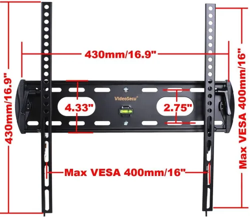 Miniatura 6 de VideoSecu Soporte de pared de TV inclinable de perfil bajo para LG 43LF6300 49UF6700 49LF5500 49LF6300 37LK450 37LV3500 42LK450 42LK520 47LK520