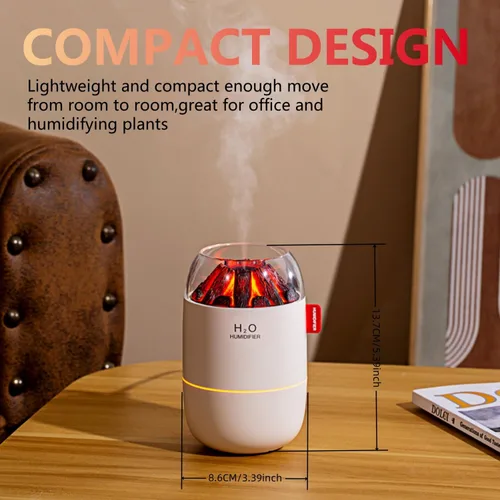 Miniatura 2 de Mini humidificador portátil, pequeña niebla fría, humidificador personal de escritorio para dormitorio de bebé, viajes, oficina, hogar, 2 modos