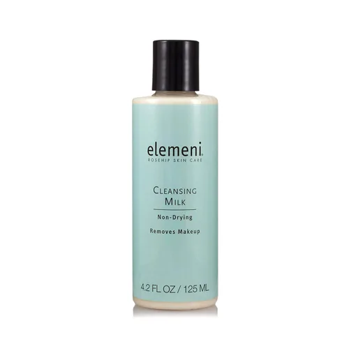 elemeni - Leche limpiadora para el cuidado de la piel, removedor de maquillaje orgánico vegano, limpiador facial equilibrado con pH que elimina la