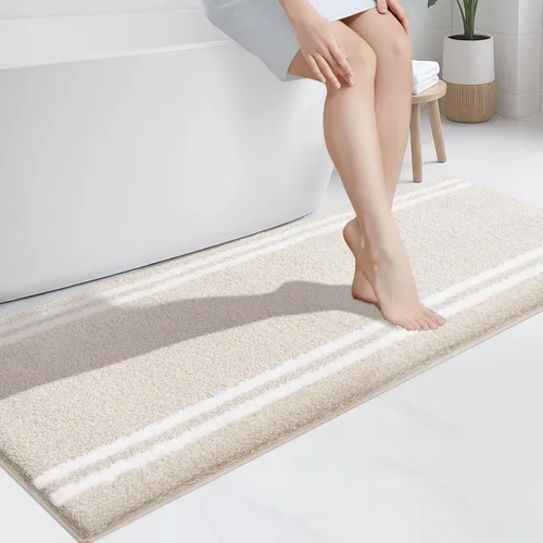 Miniatura 35 de PURRUGS Alfombra de baño antideslizante, lavable a máquina, 20 x 24 pulgadas, en forma de U, súper absorbente y de secado rápido, tapete de baño