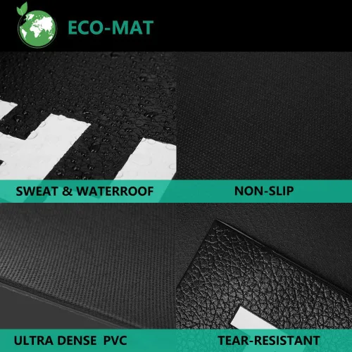 Miniatura 5 de Thinvik Alfombrilla de bicicleta para bicicleta Peloton Spinning y Wahoo Kickr 30 x 60 pulgadas/30 x 72 pulgadas, alfombrilla de entrenamiento