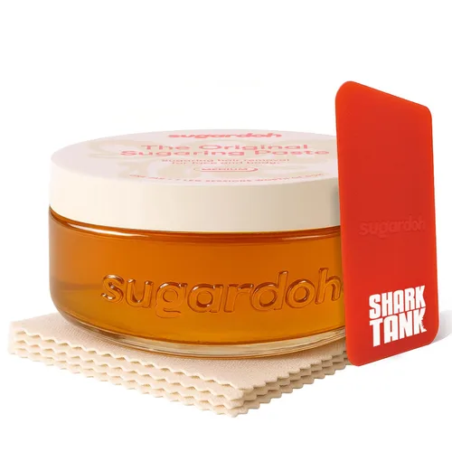 Kit de Cera de Azúcar Sugardoh para Mujeres Visto en Shark Tank (Kit Vintage Firme) - Para Axilas, Bikini y Principiantes - Depilación con Cera de