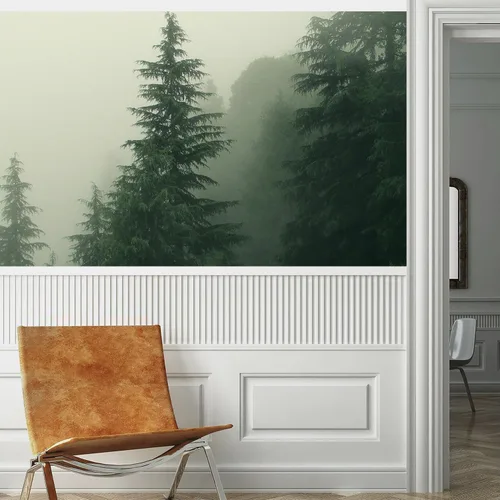 Miniatura 3 de SIGNFORD - Papel tapiz de bosque brumoso removible para dormitorio o sala de estar, 66 x 96 pulgadas Bosque-2001-y34