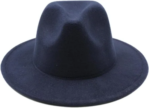 Miniatura 2 de Sombrero clásico de ala ancha para niños, sombrero de fieltro Panamá para niños y niñas Rojo vino