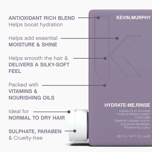 Miniatura 4 de KEVIN.MURPHY HYDRATE-ME.RINSE - Acondicionador hidratante para cabello normal y seco - Reparación del cabello - Acondicionador seguro