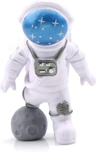 Miniatura 2 de 3 adornos de escritorio de astronauta de resina, figura de astronauta, decoración de tarta, adorno de mesa para decoración de regalo de fiesta
