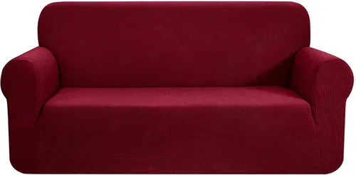 Miniatura 35 de CHUN YI - Funda elástica de 1 pieza para sillón grande, funda protectora suave de Jacquard con elastano, detalle de cuadros y parte inferior