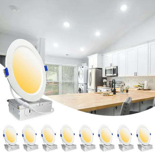 Miniatura 14 de LTBLIGHT Paquete de 4 luces LED empotrables de 6 pulgadas, 16 W MAX.2000LM Eqv.200W, 2700K/3000K/3500K/4000K/5000K seleccionables, luces empotrables