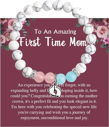 Miniatura 8 de MYOSPARK Collar de mamá para ser nueva mamá, joyería con tarjeta de mensaje para mamá por primera vez, regalo de joyería para anuncio de bebé