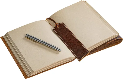Miniatura 3 de Cuaderno de cuero rústico hecho a mano, vintage, para hombres y mujeres, papel en blanco, 300 páginas, cuaderno de bolsillo, diario para escribir