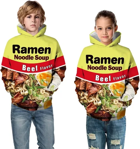 Miniatura 3 de jiazery QZ Sudadera con capucha con estampado 3D para niños y niñas de 5 a 14 años