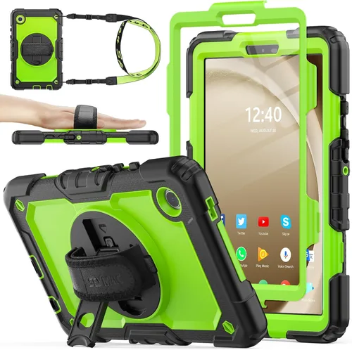 Miniatura 15 de SEYMAC stock Funda para Samsung Galaxy Tab A8 de 10.5 pulgadas, funda de protección contra caídas de cuerpo completo con protector de pantalla