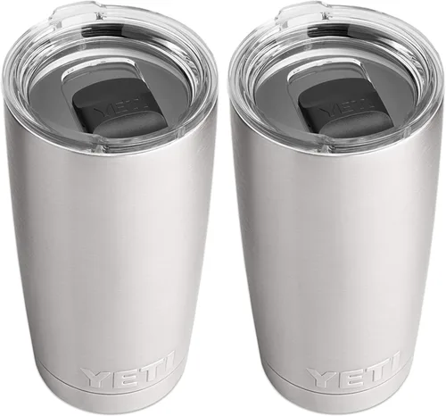 Miniatura 19 de YETI Rambler - Vaso de acero inoxidable con aislamiento al vacío de 20 onzas con tapa MagSlider Todo acero inoxidable