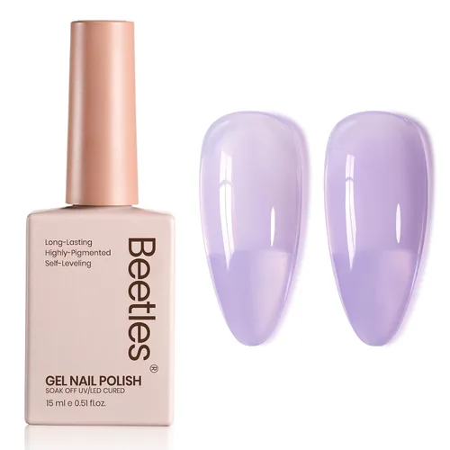 Miniatura 21 de Beetles - Esmalte de uñas de gel marrón y rojo – Esmalte de uñas en gel rosa ladrillo de 0.5 onzas líquidas, esmalte de uñas translúcido color caoba