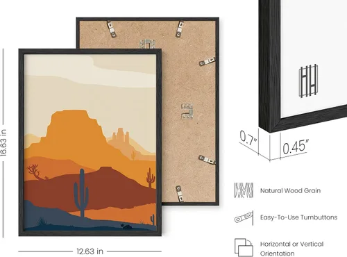 Miniatura 304 de HAUS AND HUES Marco de arte occidental, juego de 3 impresiones artísticas del suroeste del desierto de Arizona, decoración bohemia moderna, arte