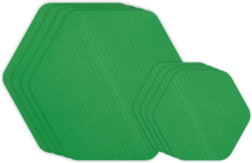 Miniatura 30 de GEAR AID Tenacious Tape Hex – Parches de reparación de 6.35 cm y 3.81 cm (4 parches: dos de 6.35 cm y dos de 3.81 cm, negro) – Adhesivo de pelar