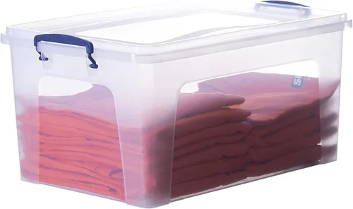 Miniatura 24 de Superio Caja de Almacenamiento Transparente con Tapa, Contenedores de Plástico de 1.85 Quart para Organizar, Cajas Apilables, Libres de BPA, No