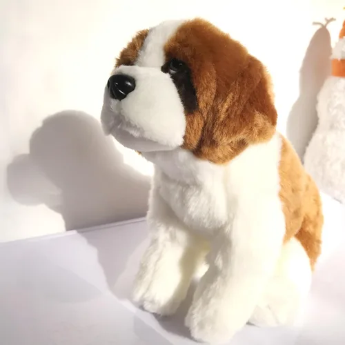 Miniatura 3 de JIANEEXSQ Peluche realista de perro de San Bernardo, modelo de perro siberiano realista, regalo de cumpleaños para niños