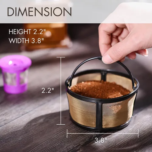 Miniatura 8 de PureHQ - Jarra de filtro de café molido de malla reutilizable para cafeteras Keurig K-Duo Essentials y K Duo, con 2 cápsulas K recargables por