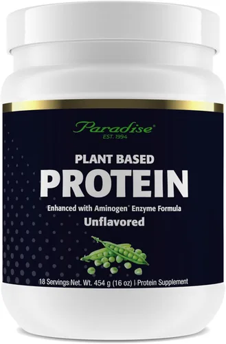 Paradise Herbs Proteína de guisante en polvo, orgánica, keto, paleo, vegano, sin OMG, sin gluten, sin sabor, 15 porciones, 450 g (15.87 oz)