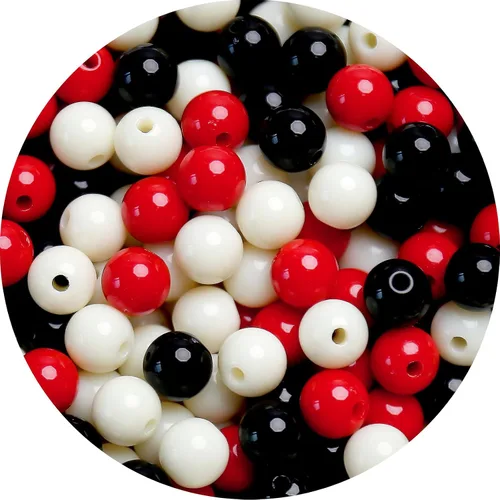 Miniatura 57 de BONNY BOXX 2000 piezas 4 mm cuentas redondas de acrílico de zafiro suave, bolas de plástico de chicle de burbujas, cuentas gruesas de bolas