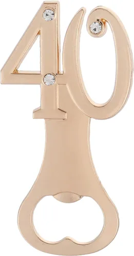 Miniatura 8 de Paquete de 12 abridores creativos de botellas para regalos de fiesta de 40 cumpleaños o regalos de fiesta de 40 aniversario de boda, regalos