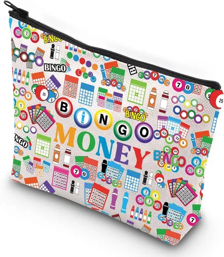 Miniatura 8 de G2TUP Divertido Bingo Juego Amante Regalo Dinero Cremallera Bolsa Casino Juego Neceser Bolsa de dinero de bingo