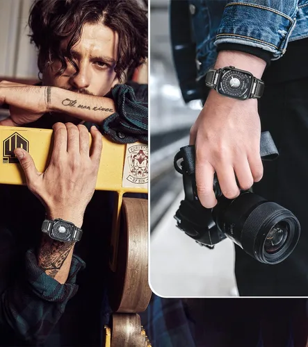 Miniatura 7 de Caseultra Correas de cuero compatibles con Apple Watch Band 1.929 in 1.772 in 1.732 in 1.654 in 1.614 in 1.575 in 1.496 in para hombre, correa