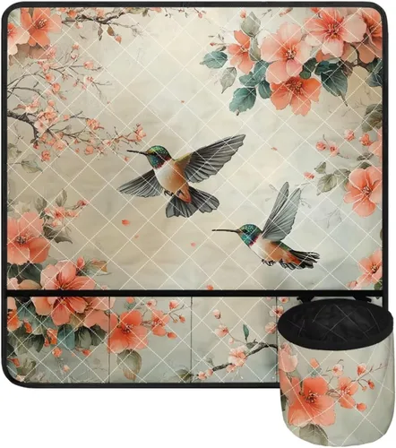 Miniatura 25 de Alfombrilla para máquina de coser con estampado de manzanas rojas para mesa con bolsillos, resistente al polvo, compatible con máquina de coser