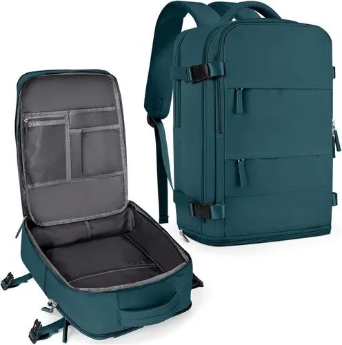 Miniatura 79 de coowoz Mochila grande de viaje para mujeres y hombres, mochila de transporte, mochila para senderismo impermeable, mochila deportiva para Rosa