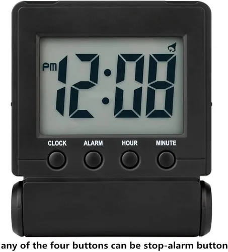 Miniatura 2 de FAMICOZY Reloj Despertador de Viaje Digital Compacto con Opciones de Volumen Alto/Bajo, Fácil de Configurar, Fácil de Leer, Dígitos Grandes