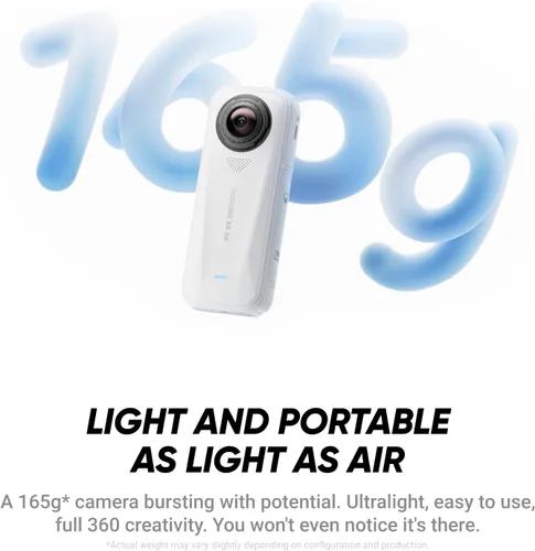 Miniatura 2 de Insta360 X4 Air - Cámara 360 de 8K ligera de 165g, efecto de palo de selfie invisible, lentes reemplazables, dispara primero y enmarca después