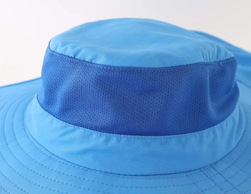 Miniatura 4 de Home Prefer Sombrero de sol UPF50+ de malla para exteriores, de ala ancha, con solapa para el cuello, sombrero de pesca para hombres y mujeres Azul
