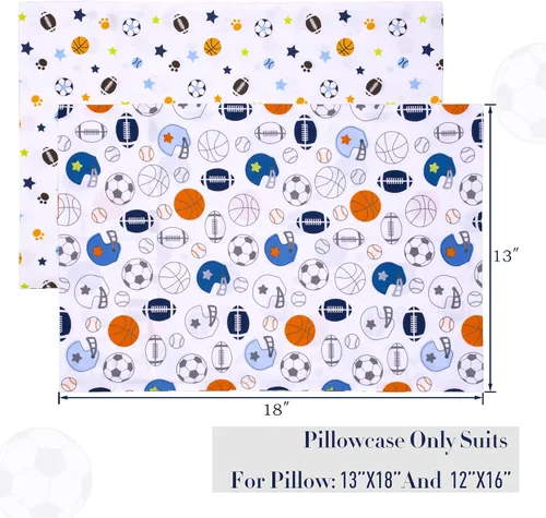 Miniatura 31 de UOMNY - Juego de 2 fundas de almohada para niños, 100 % algodón, funda de almohada, para almohadas de 5.1 x 7.1 pulgadas Búho