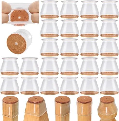 Miniatura 8 de 24 Piezas Protectores de Piso para Patas de Silla para Pisos de Madera Dura Cubiertas de Silicona para Proteger Pisos de Baldosas de Madera