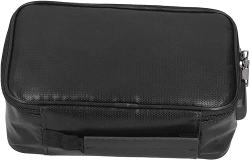 Miniatura 2 de Bolsa de archivo, bolsa de almacenamiento segura para certificado ignífugo con cerradura para senderismo para viajes para tarjeta para dinero