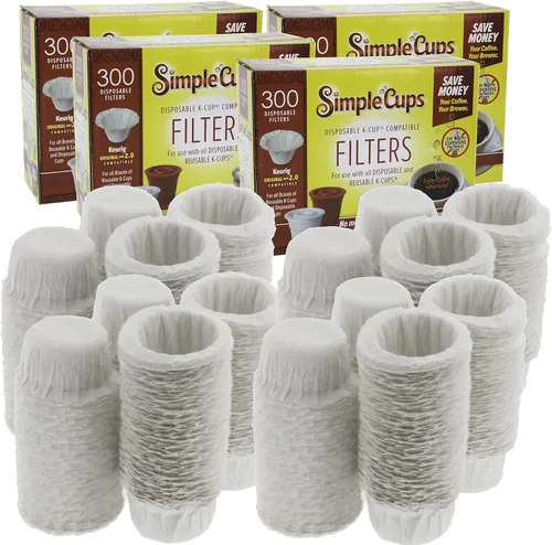 Miniatura 8 de Filtros desechables de café de papel, 100 unidades, compatibles con máquinas Keurig, K-Cup y otras tazas K reutilizables para cafeteras de una sola