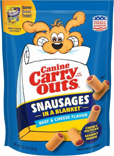 Miniatura 11 de Canine Carry Outs Golosinas para perros, sabor a carne, 22.5 onzas (paquete de 4)